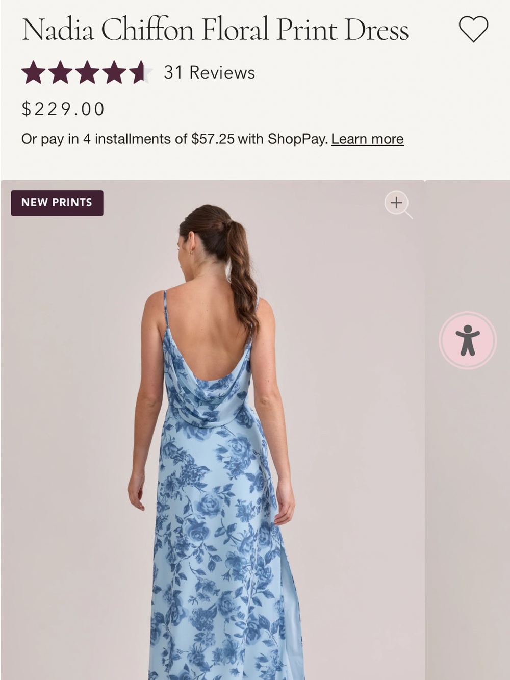 Nadia Chiffon Floral Print Dress